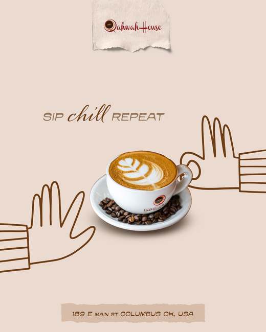 Qahwah House social media design by 255