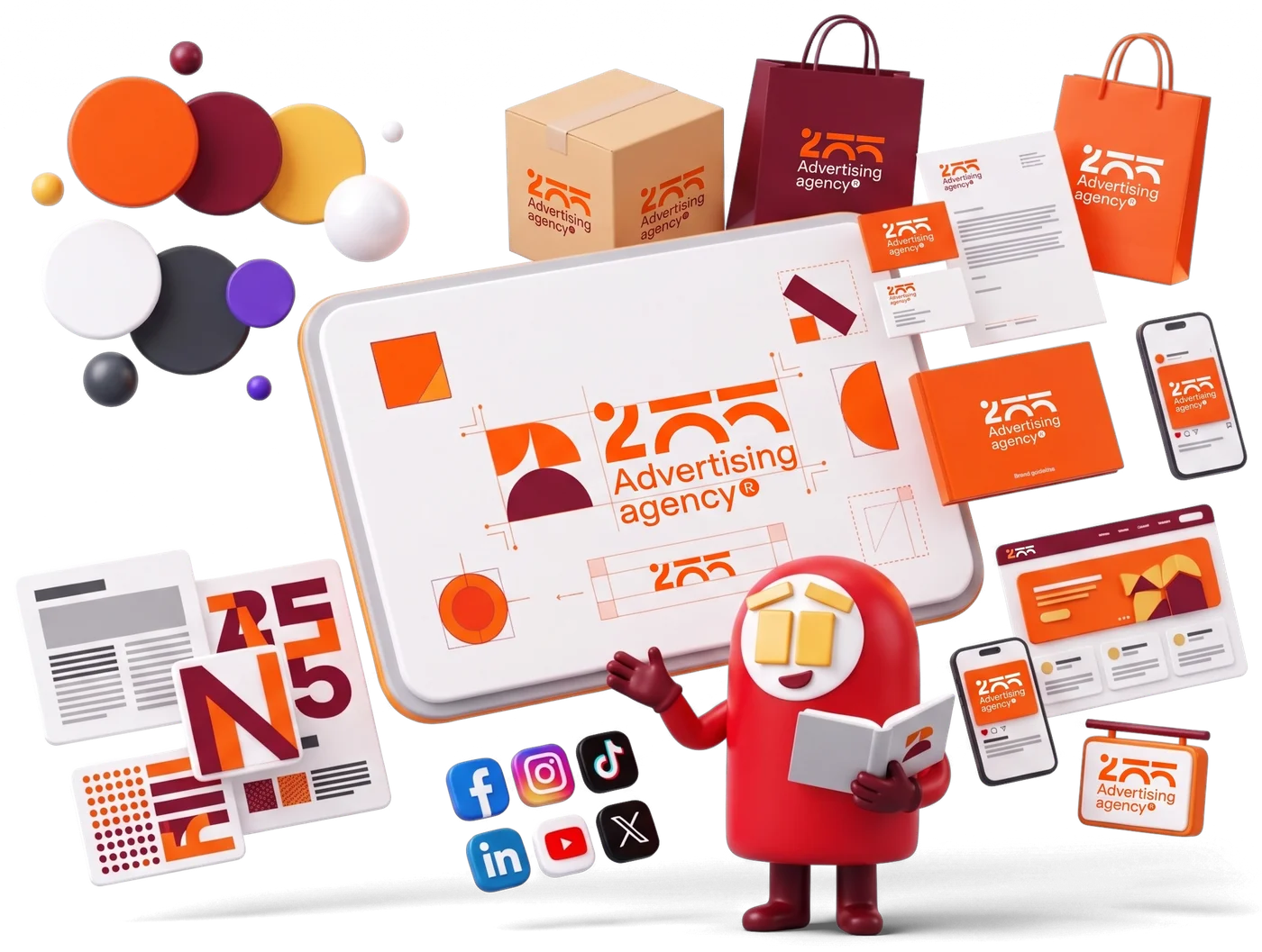 Visual branding and logo design by 255