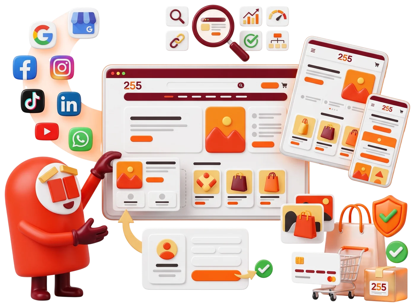 Web design and e-commerce development by 255